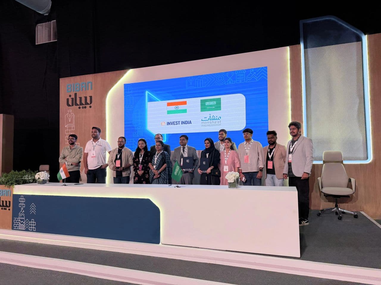 Stage photograph supplied with Soilo’s India–Saudi entrepreneurship MoU-signing update